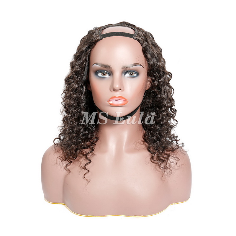 Glueless Deep Wave U Part Wigs 100% Human Hair - 图片 5